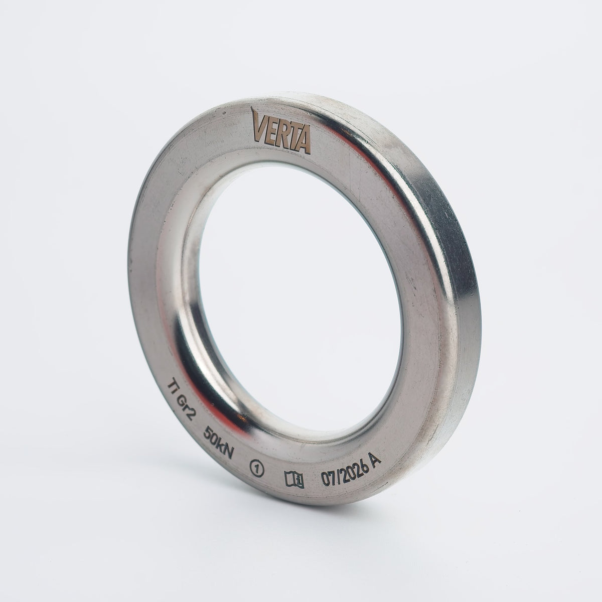 Forged Grade 2 titanium lower-off ring, 70 mm outer diameter, with no welds