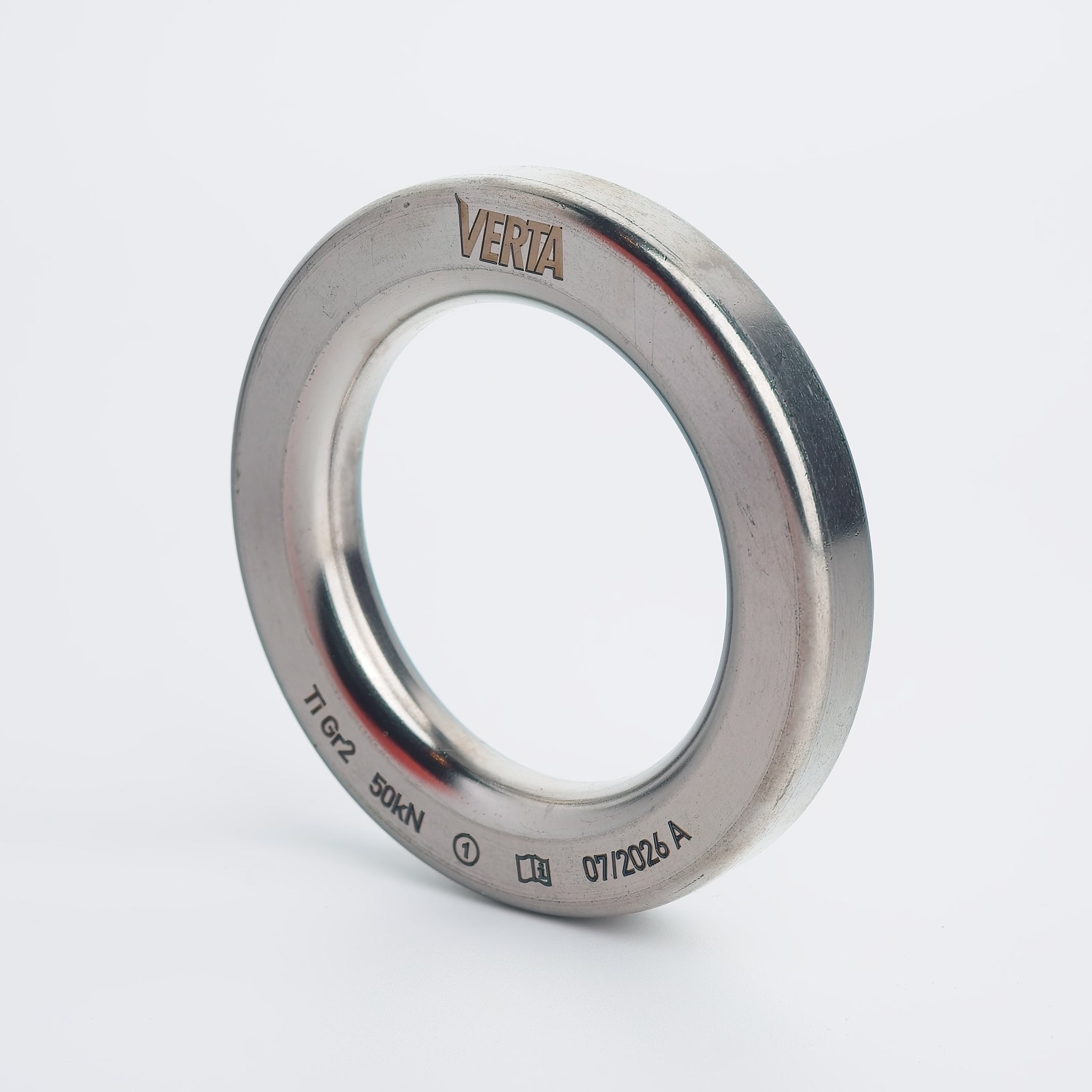 Forged Grade 2 titanium lower-off ring, 70 mm outer diameter, with no welds
