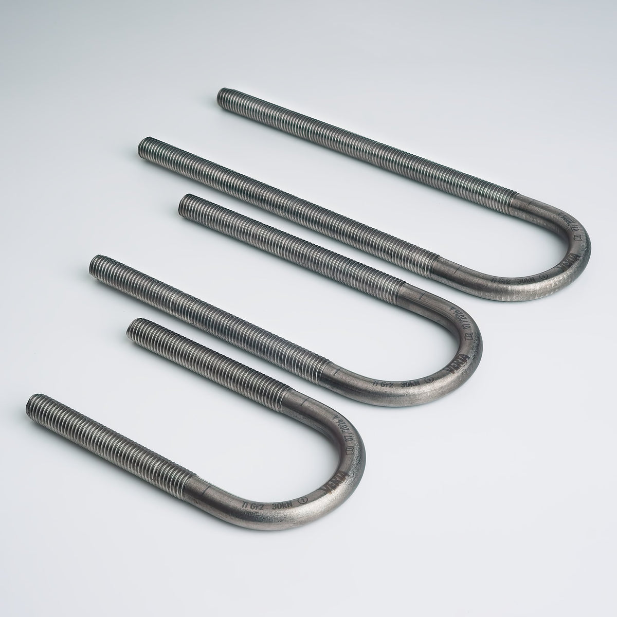 Titanium glue-in U-bolt anchors in 80 mm, 120 mm and 160 mm leg lengths